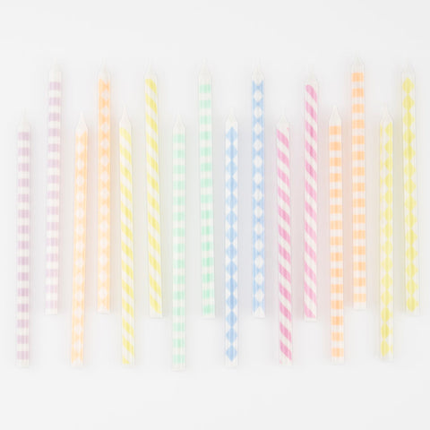 Pastel Patterned Candles