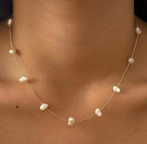 Ida 18K Petite Pearl Necklace