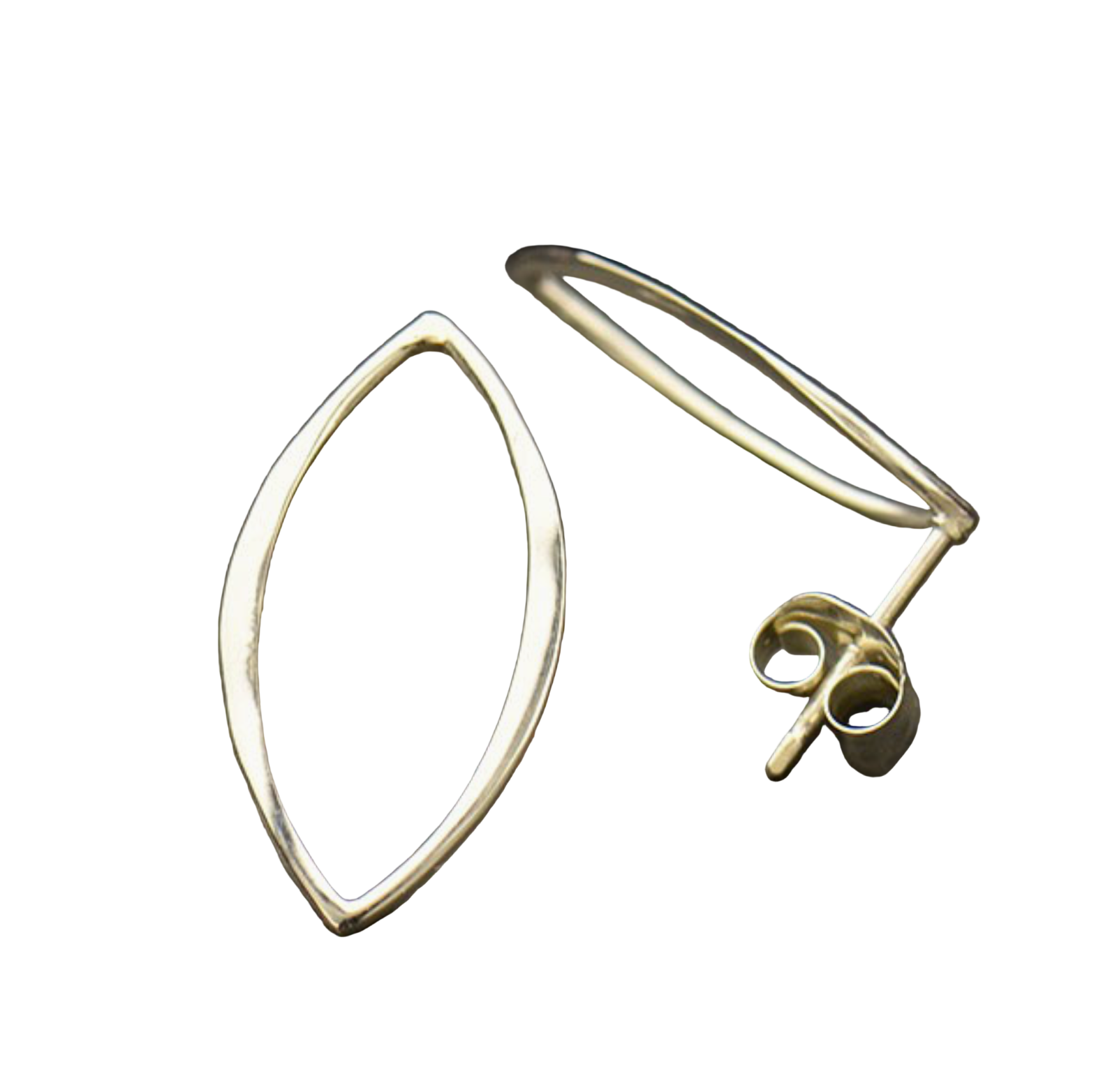 Sterling Silver Marquis Post Earrings