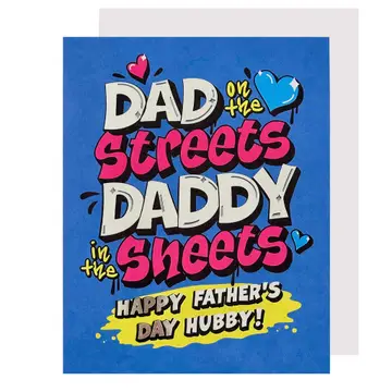 Hubby Street Art Father's Day Card