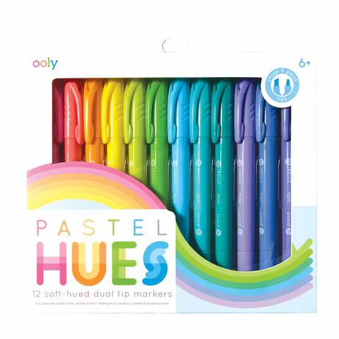 Pastel Hues Markers - Set of 12