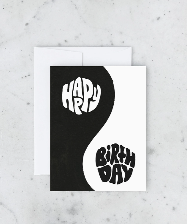 Yin Yang Birthday Card