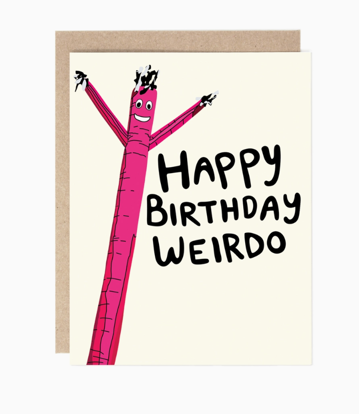 Air Dancer Happy Birthday Weirdo Card