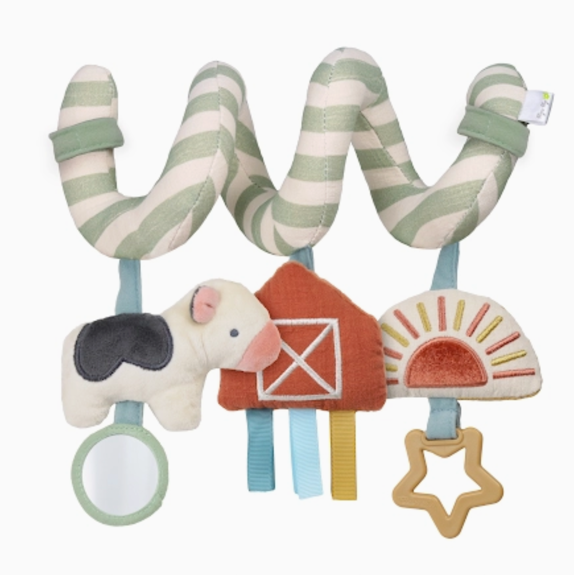 Itzy Bitzy Spiral Car Seat Activity Toy Farm Farm