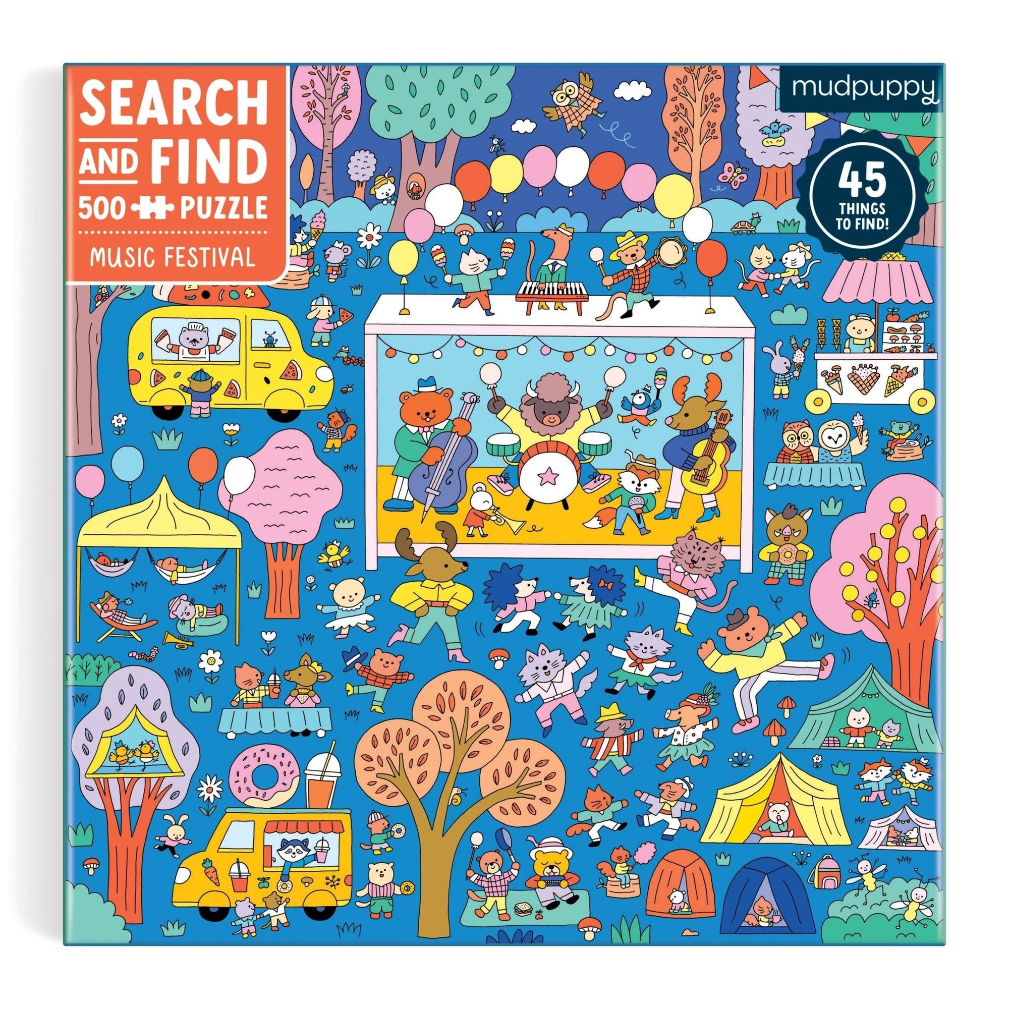 Music Festival 500 Piece Search and Find Family Puzzle - Stay Forever