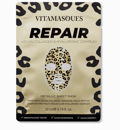 Repair Vegan Collagen & Gold Metallic Face Sheet Mask