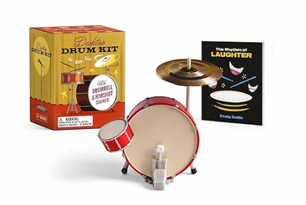 Desktop Drum Kit: With Drumroll and Rimshot Sounds!