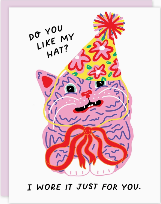 Cat Hat Birthday Card