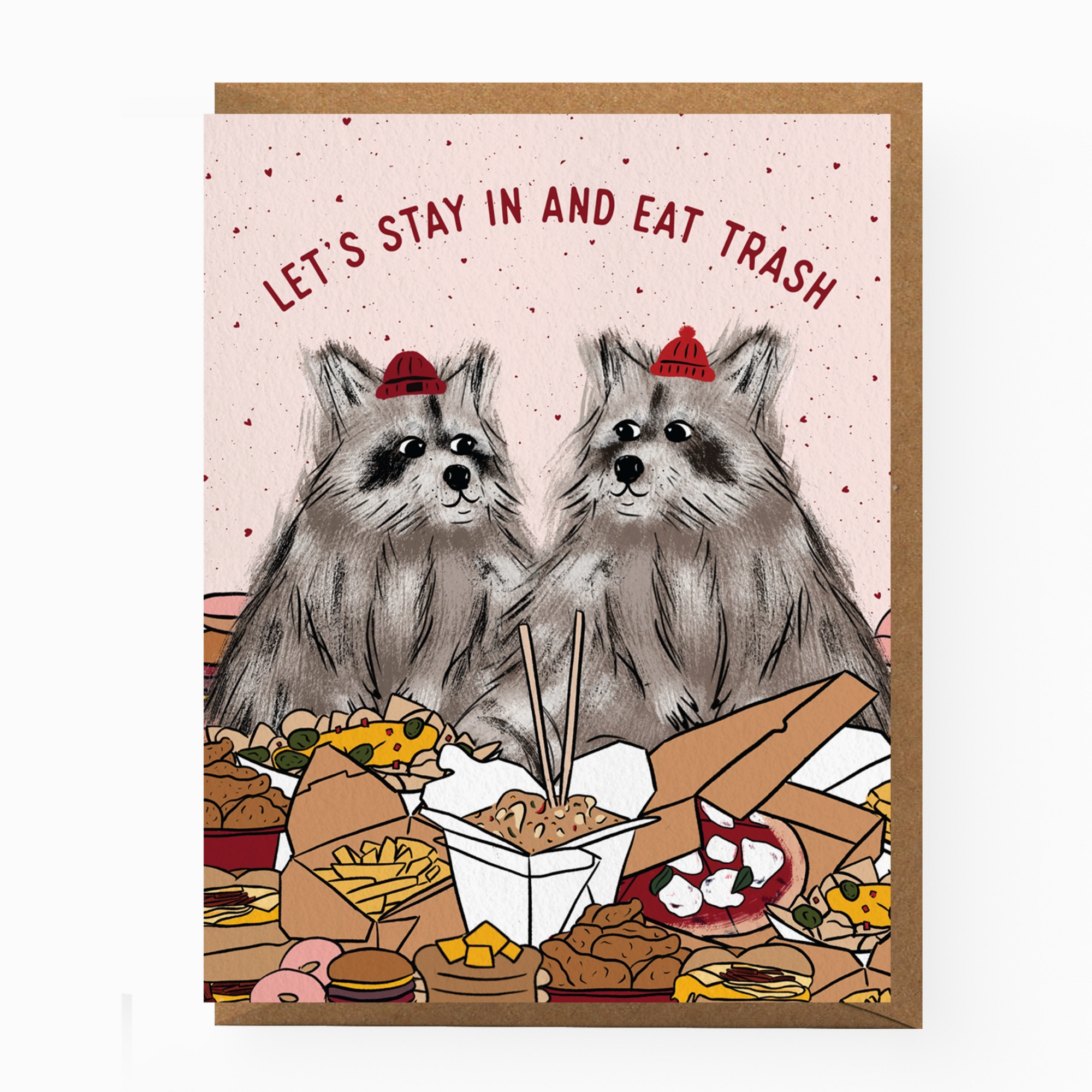 Raccoon Love Card