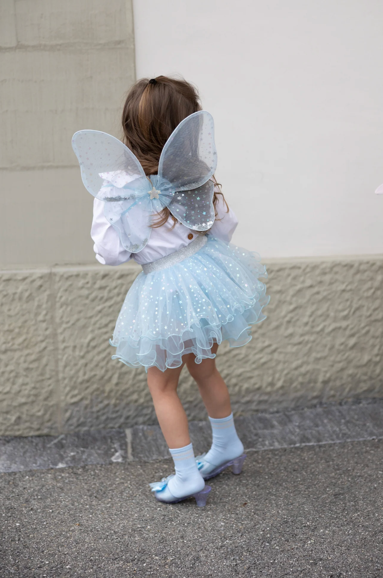 Iridescent Celestial Fairy Wings, Tutu & Wand Set 4-6