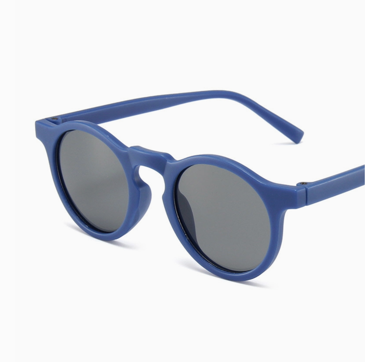Candy Colored Round Sunglasses - Blue