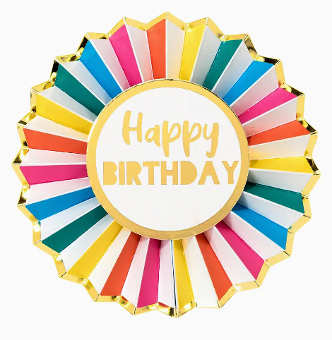 Rainbow Happy Birthday Badge