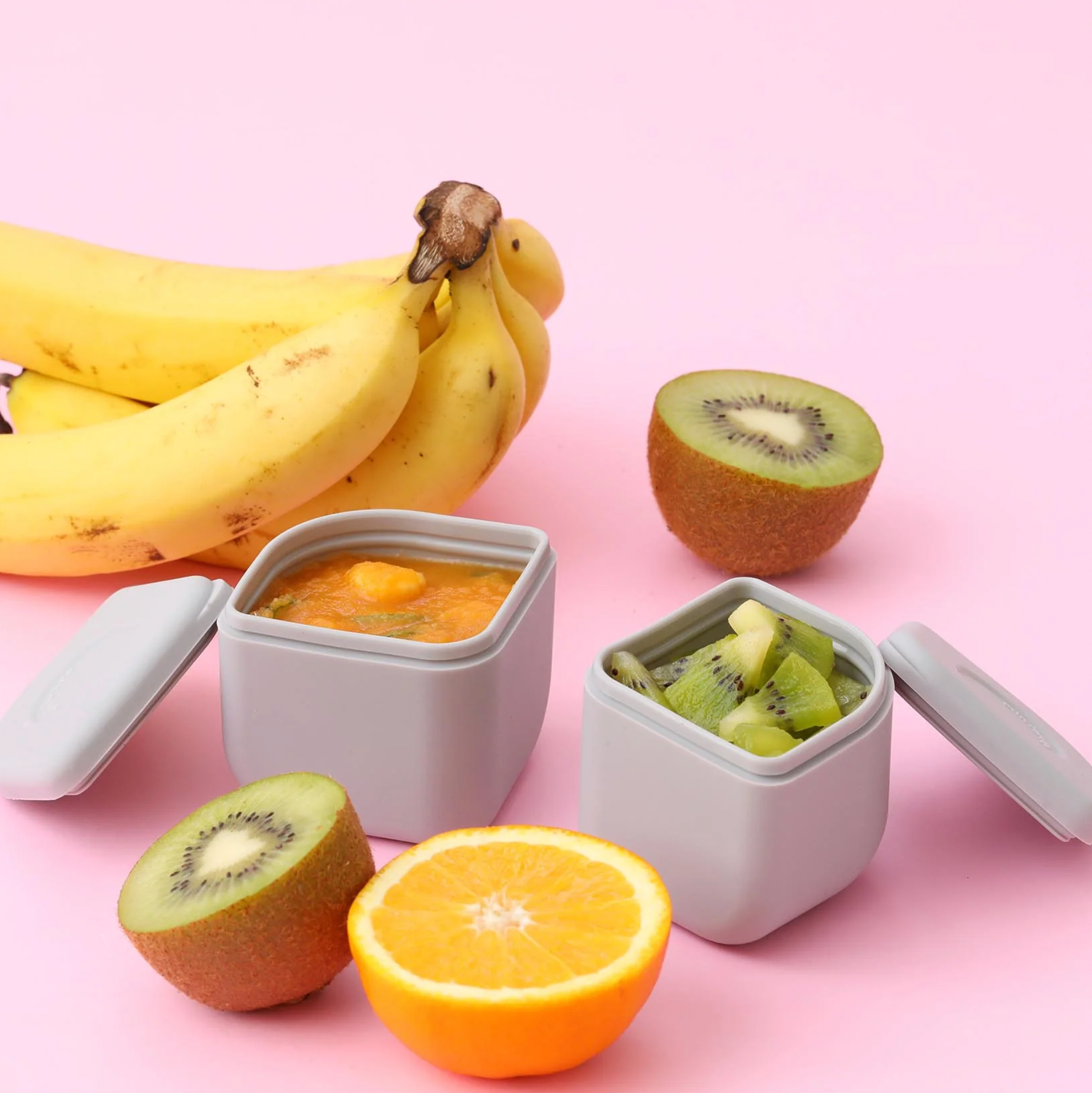 GrowBento: All Ages Bento Box - Cotton Candy + Dove Grey