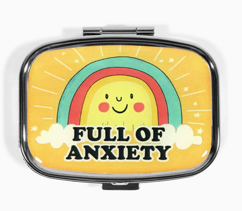 Full of Anxiety - Funny Metal Pill Box