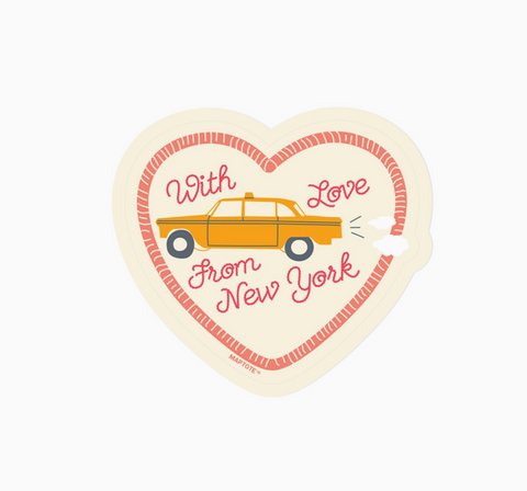 New York City with Love Taxi Sticker