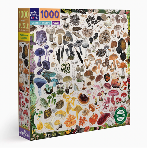 Mushroom Rainbow 1000 Piece Square Jigsaw Puzzle