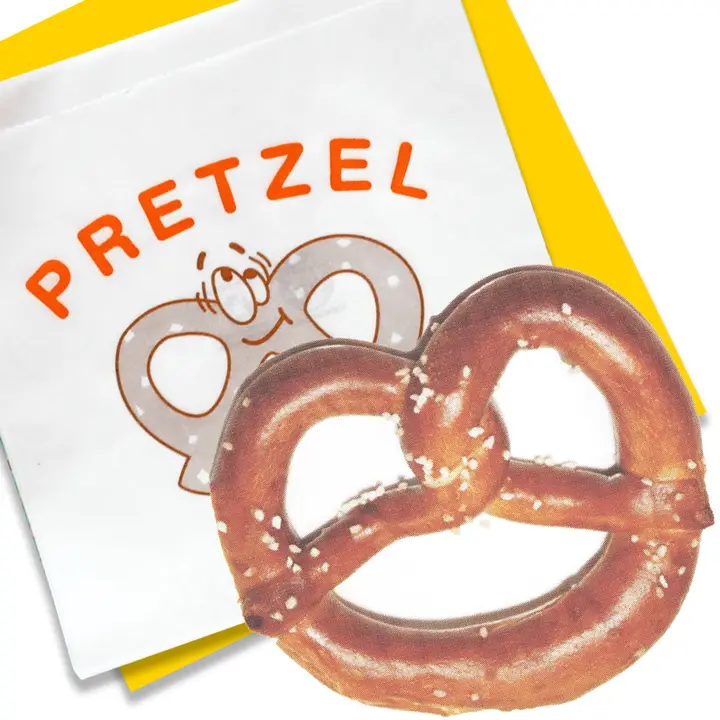 Nyc Pretzel Postcard W/Envelope & Concession Bag - Stay Forever