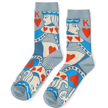 King of Hearts - Large Crew Socks