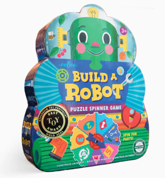 Build A Robot Shaped Box Spinner Game