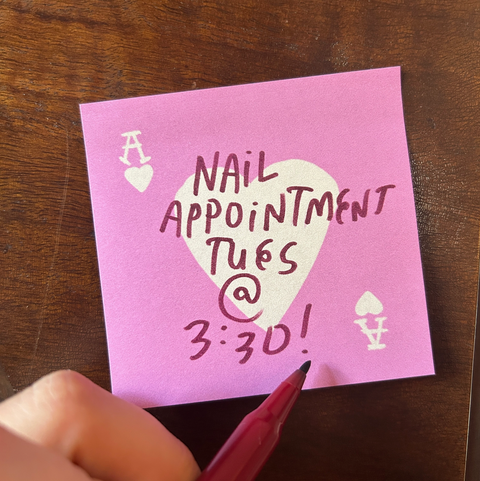 Ace of Hearts Sticky Note Pad