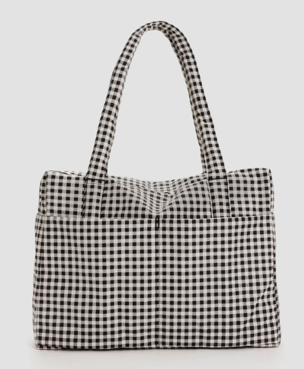 Baggu | Cloud Carry On Black & White Gingham