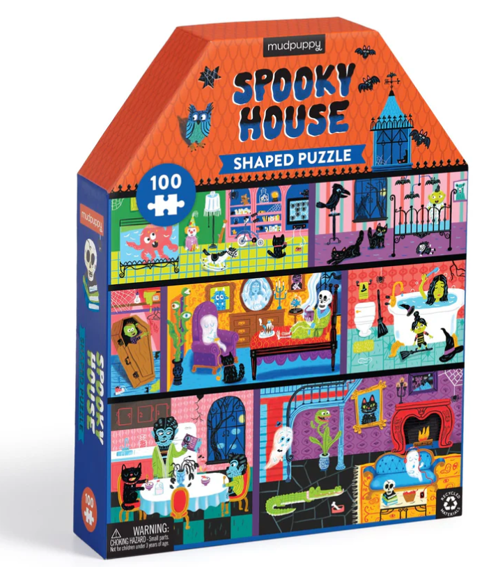 Spooky House 100 Pc House-Shaped Puzzle