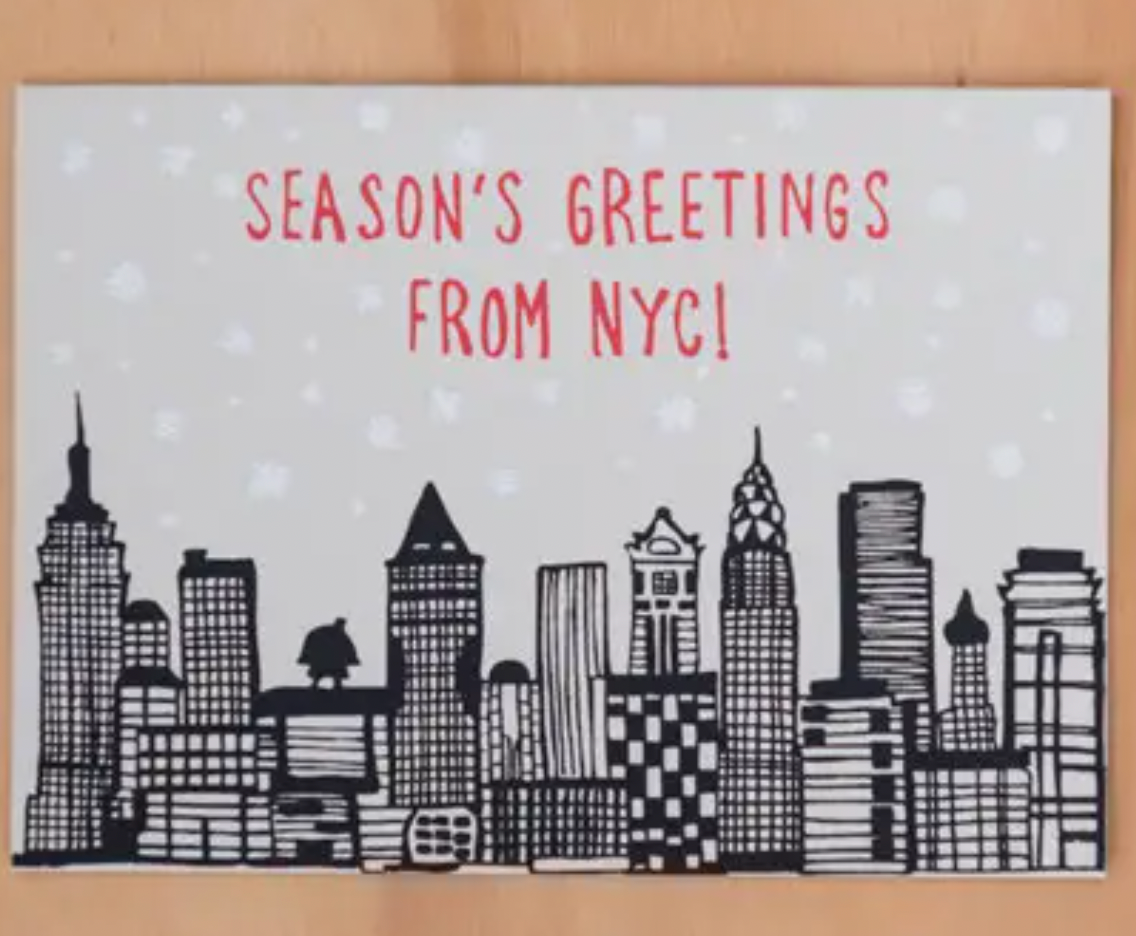 Alphabet Studios - Nyc Holiday Skyline Greeting Card Box of 6 - Stay Forever