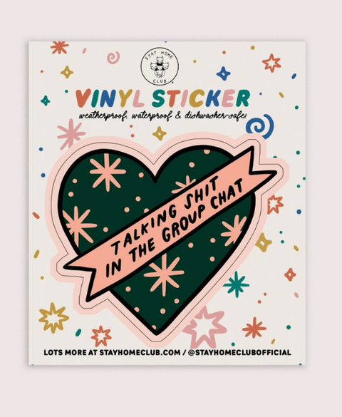 Group Chat Heart Vinyl Sticker