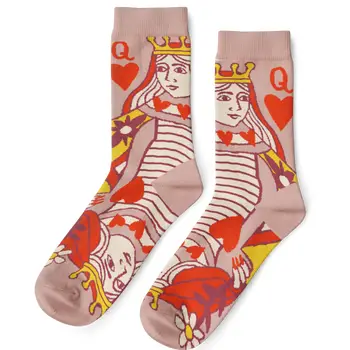 Queen of Hearts - Small Crew Socks