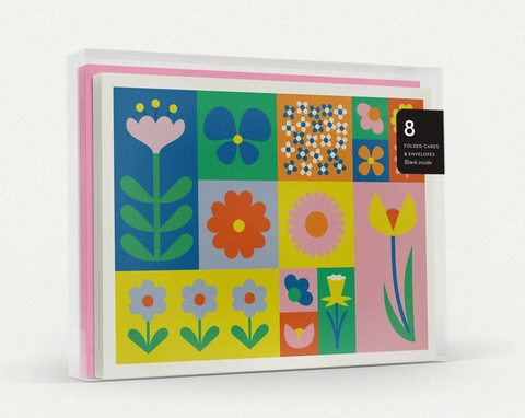 Flowerblock Boxed Set of 8 Blank Cards