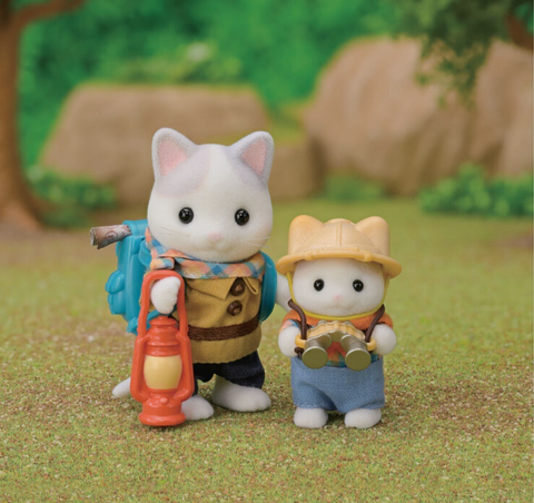 Calico Critters Exciting Exploration Set - Latte Cat Brother &  Baby