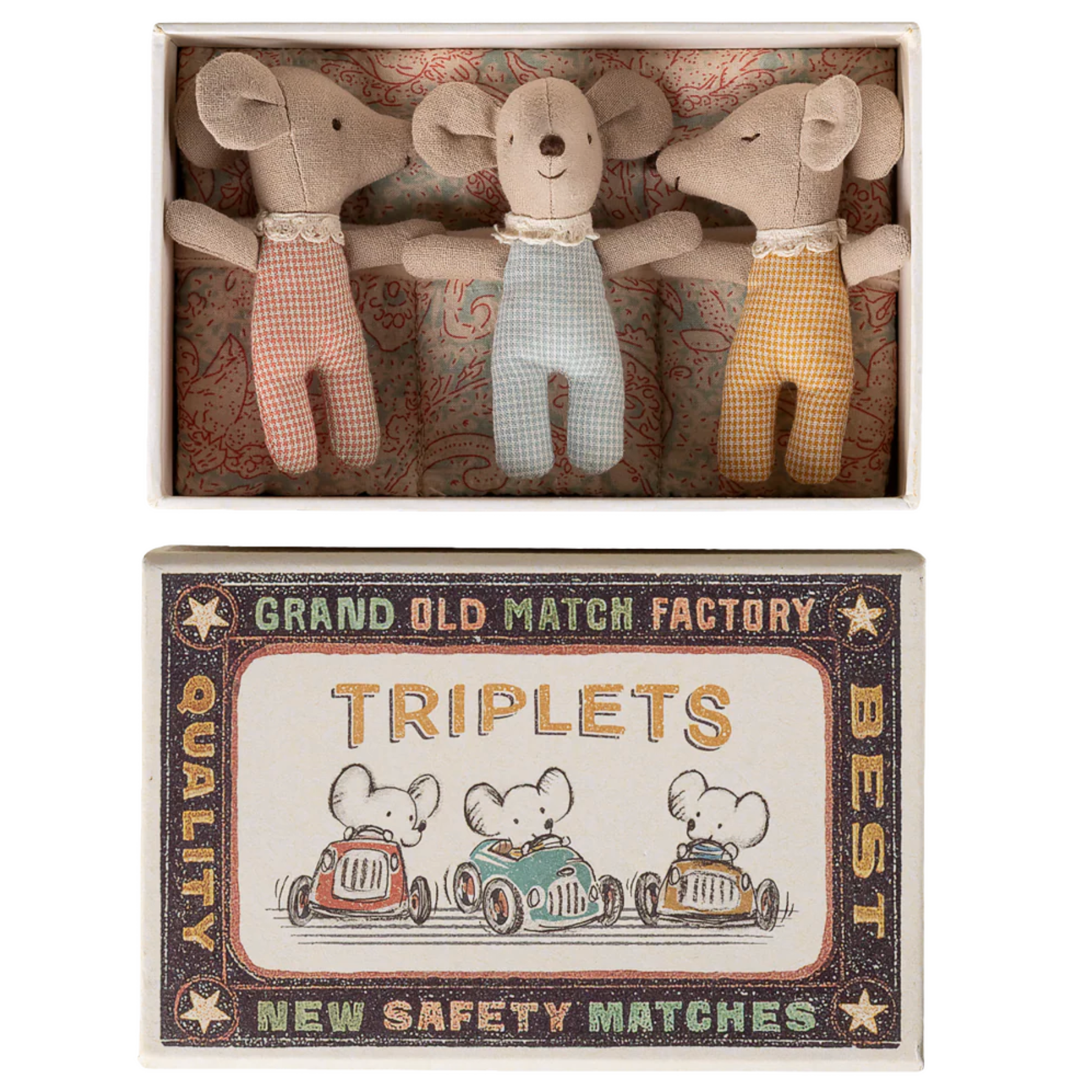 Triplets, Baby mice in matchbox