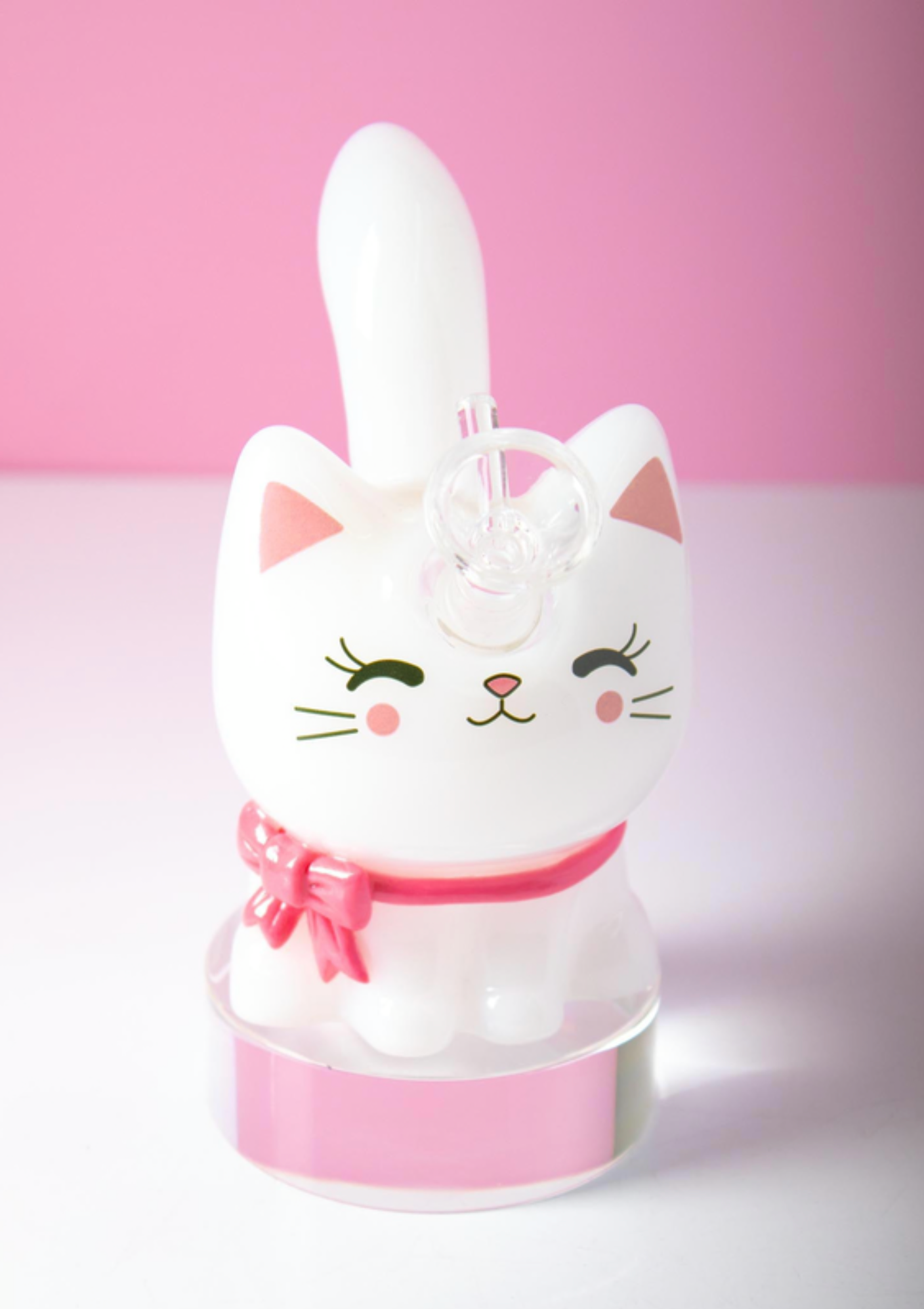 White CannaCat Bubbler