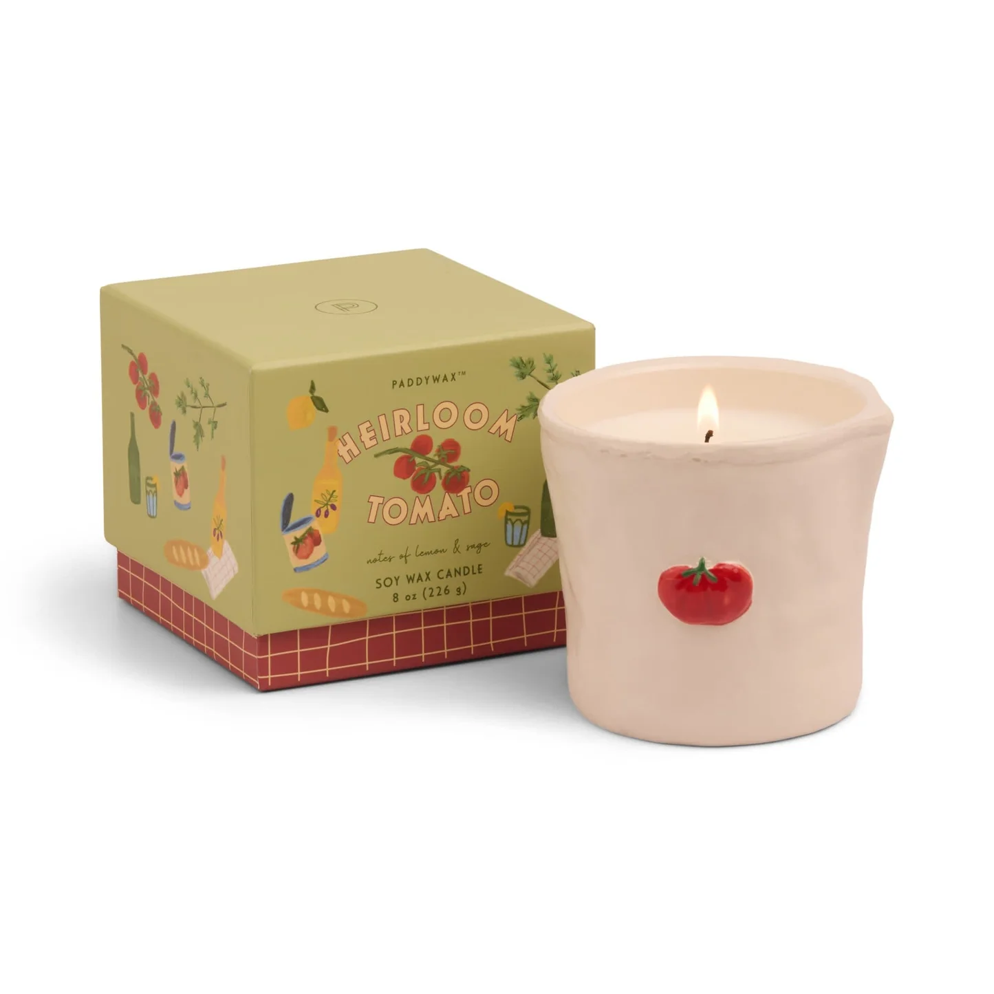 Bistro 8 oz White Ceramic Candle