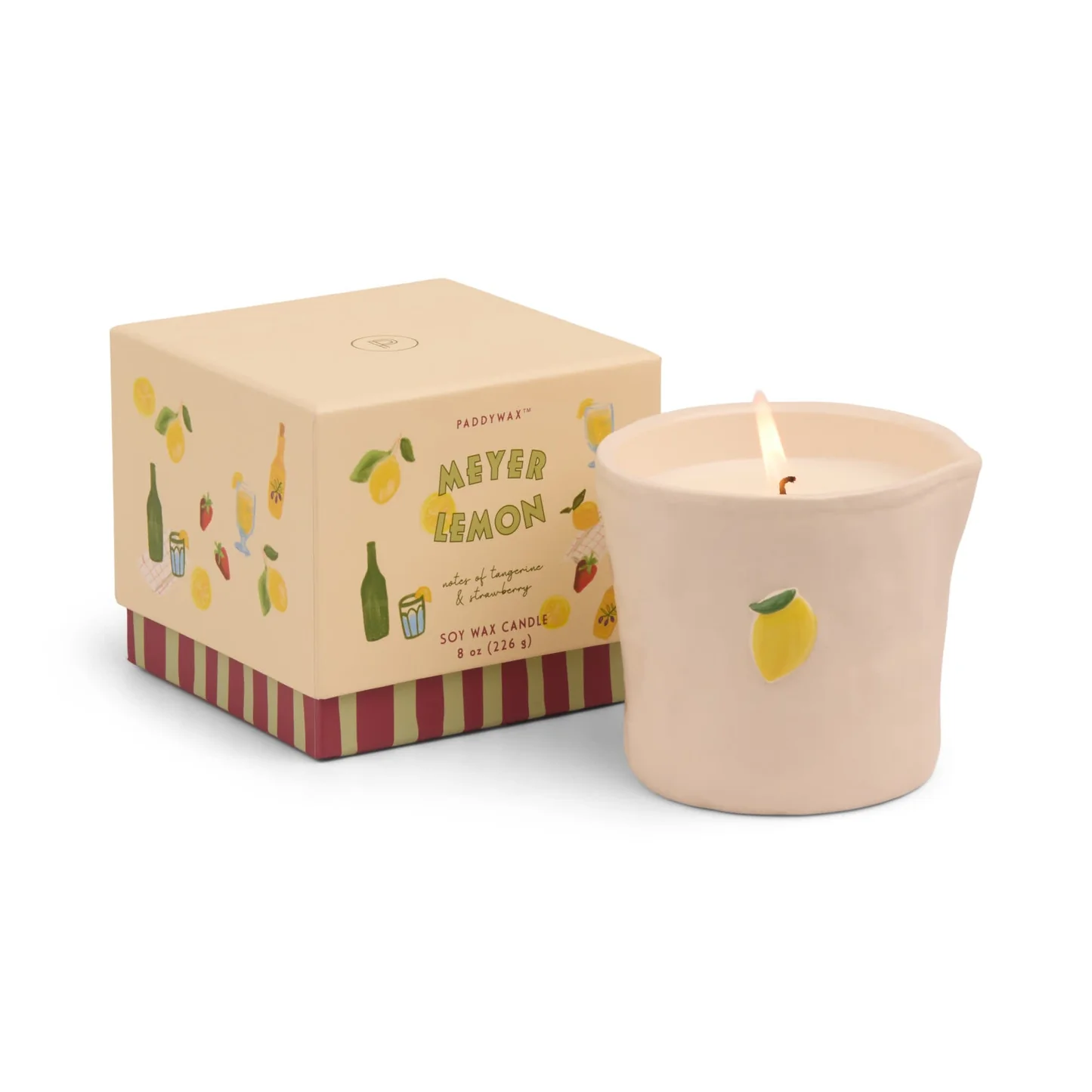 Bistro 8 oz White Ceramic Candle