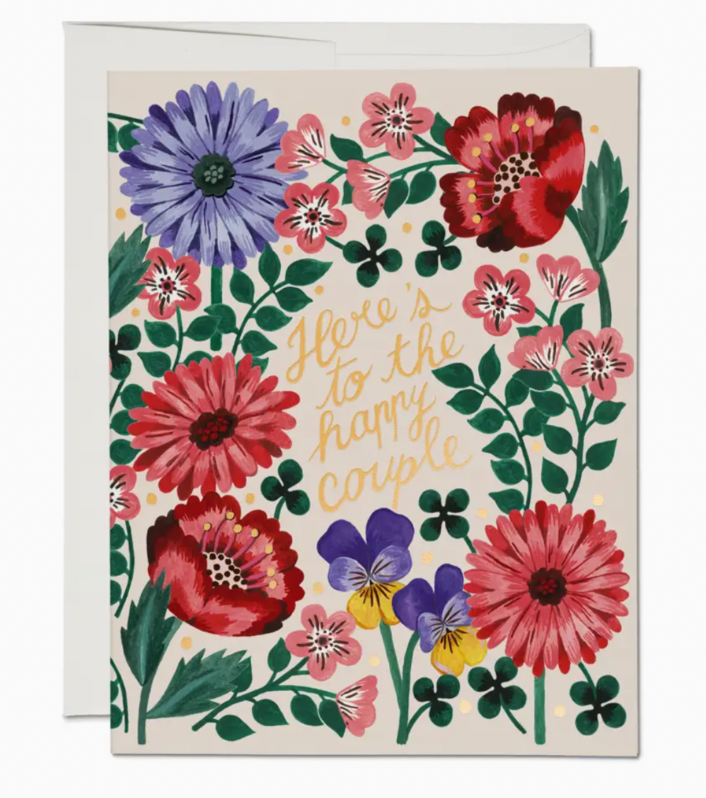 Blooming Couple Wedding Card