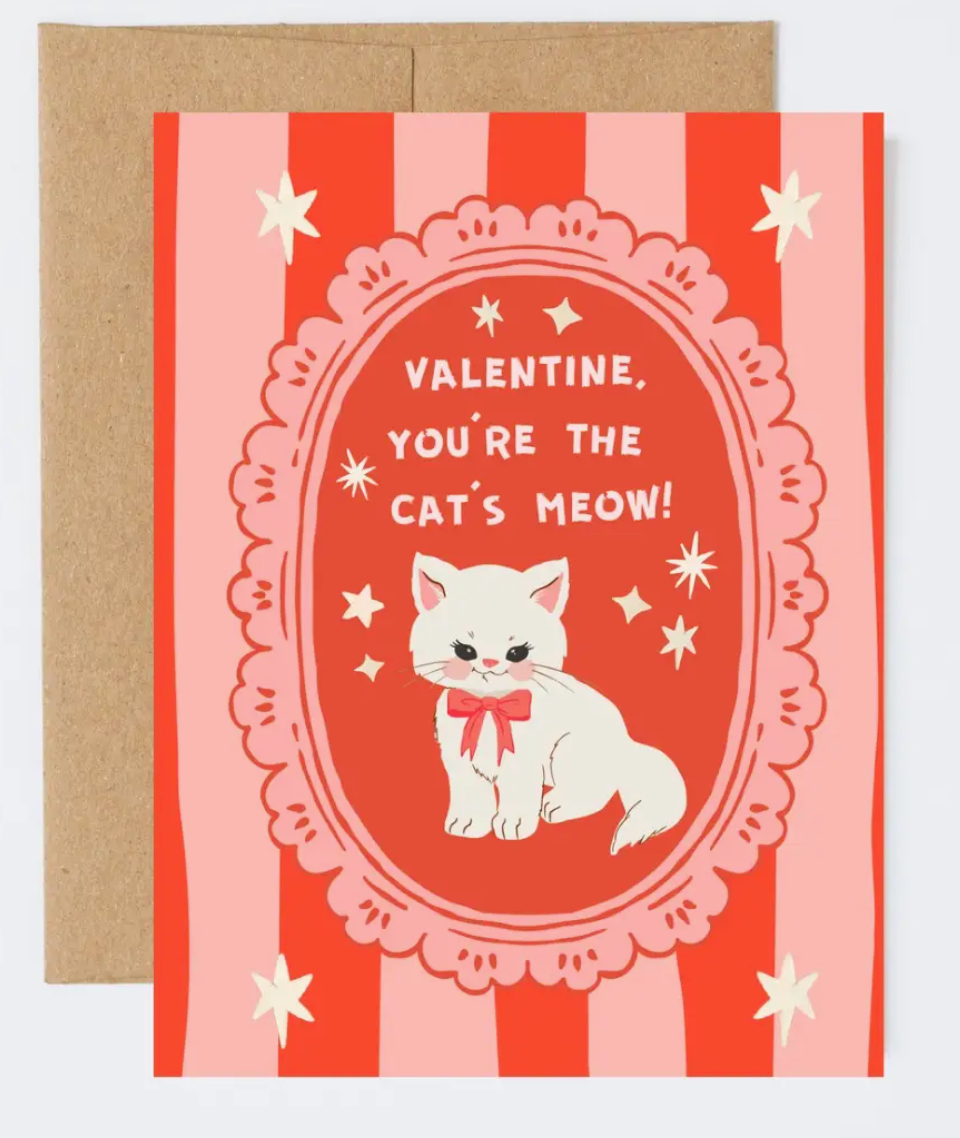 Cat's Meow Valentine Card - Stay Forever