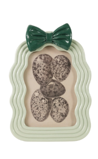 Resin Photo Frame W Bow, Mint