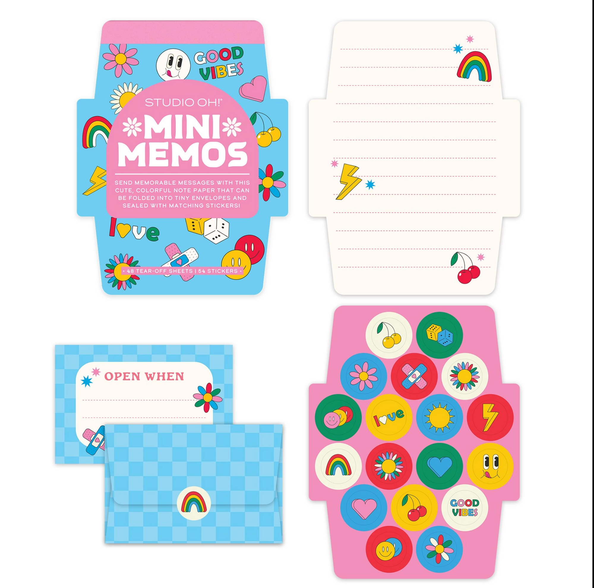 Retro Vibes Mini Memo with Stickers