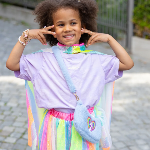 Periwinkle Rainbow Cuddle Crossbody Purse