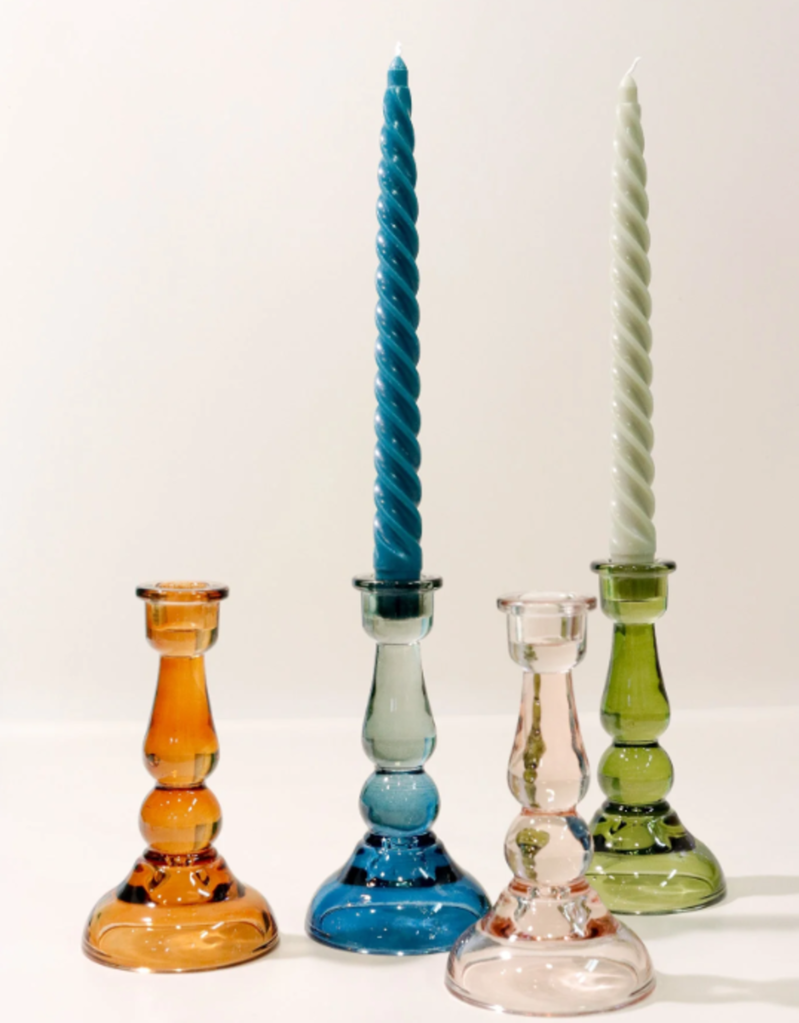 Tall Glass Taper Holder - Stay Forever
