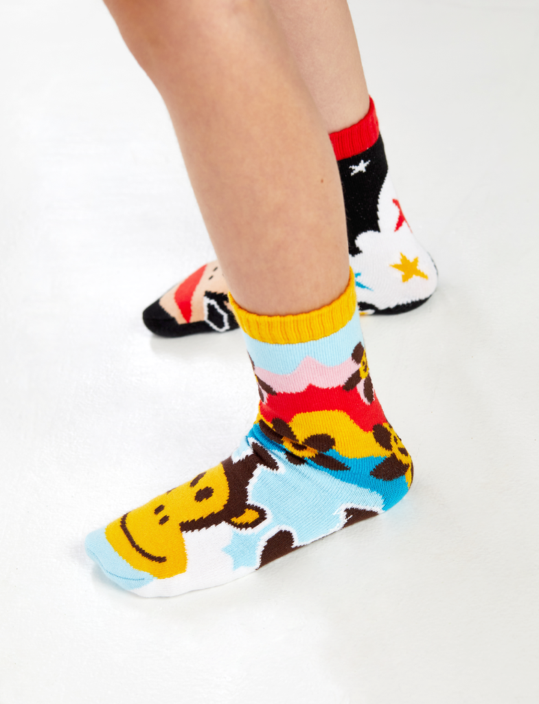 Julius & Clancy Fun Grippy Kids Socks - Large