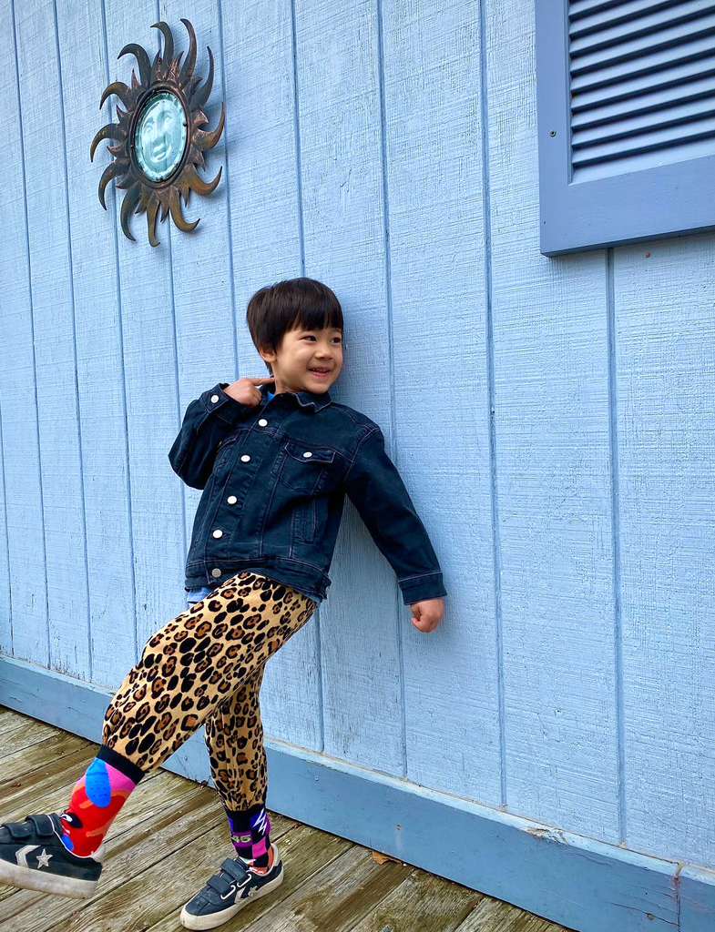 Planner & Spontaneous - Fun Mismatched Non-Slip Kids Socks - Large