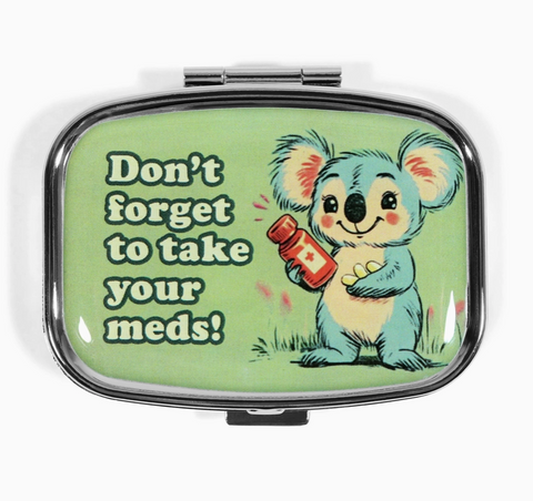 Don't Forget To Take Your Meds! - Cute Metal Pill Box