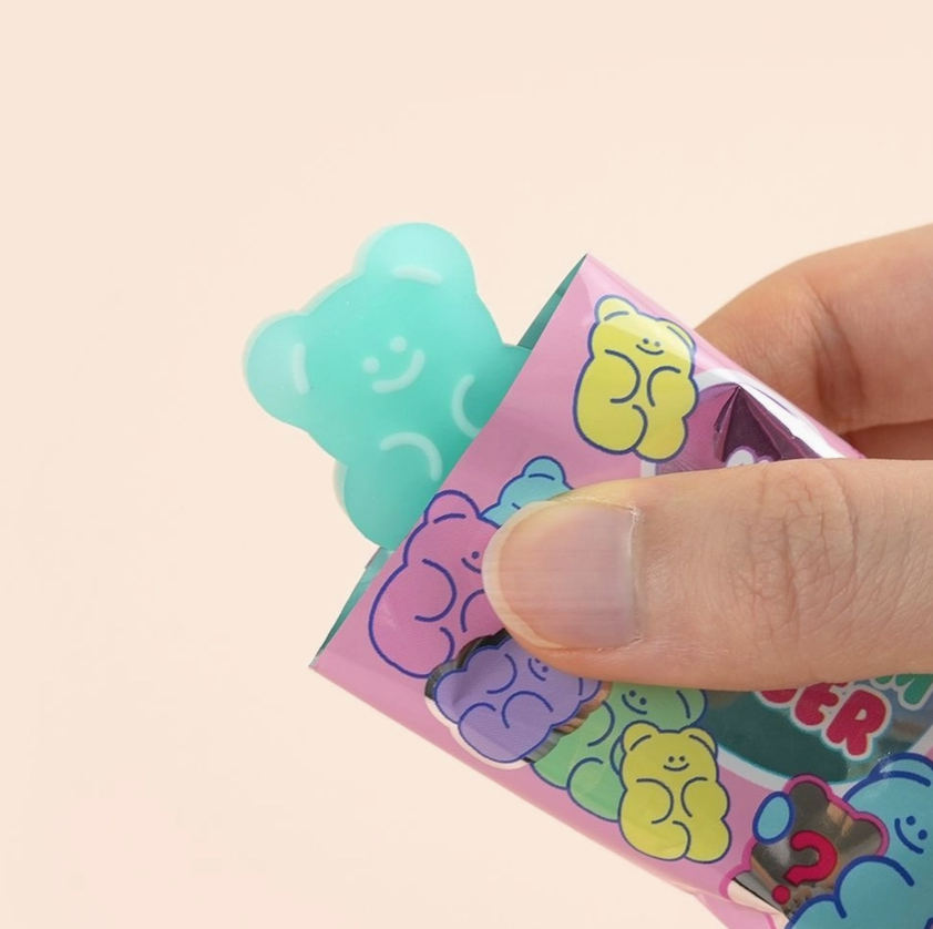 Adorable Gummy Jelly Bear Random Eraser Box