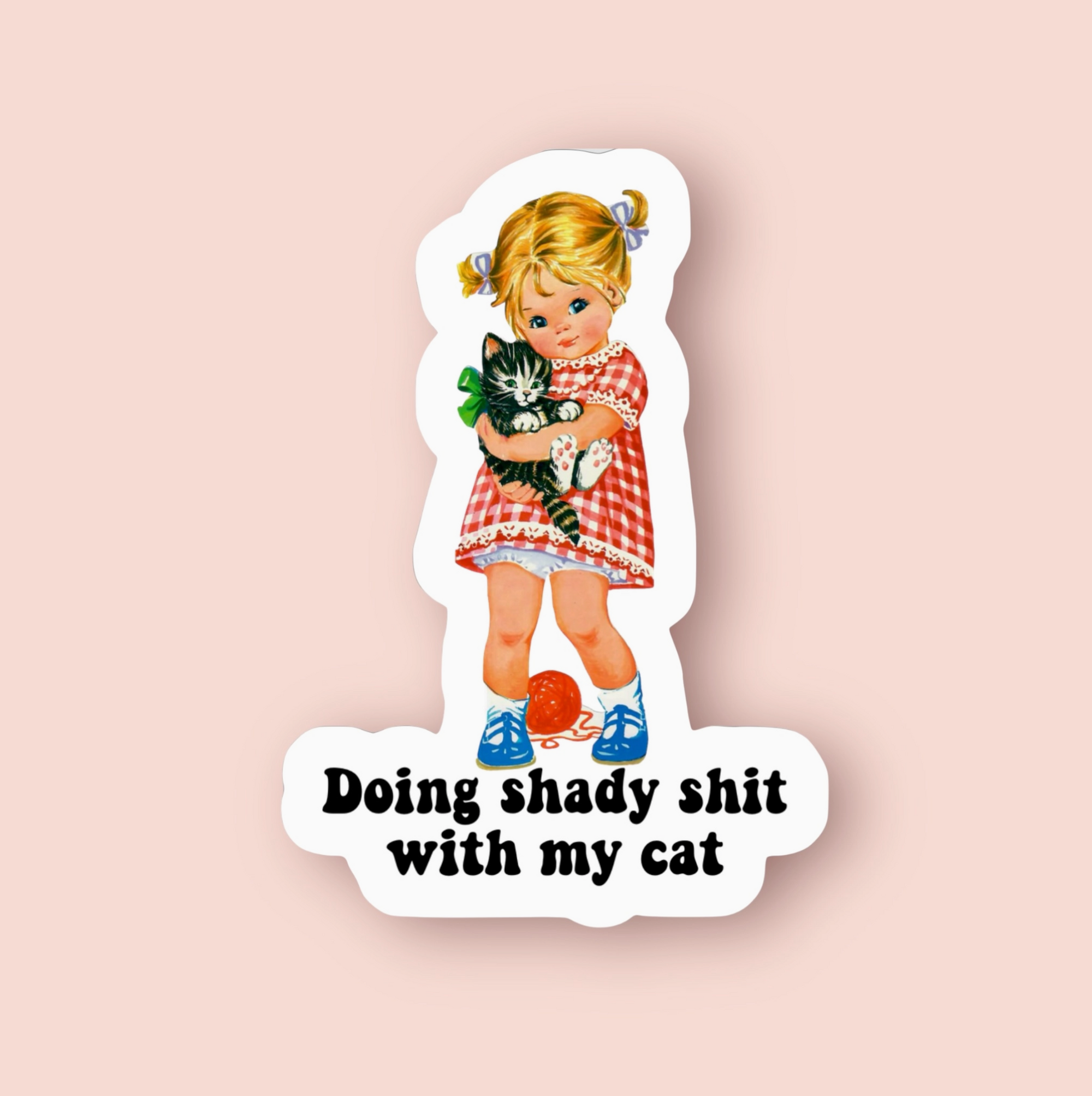 Doing Shady Sh*T with My Cat Sticker