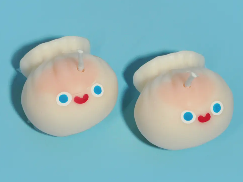 Cute Shrimp Dumpling Candle (2 Dumplings + Steamer)
