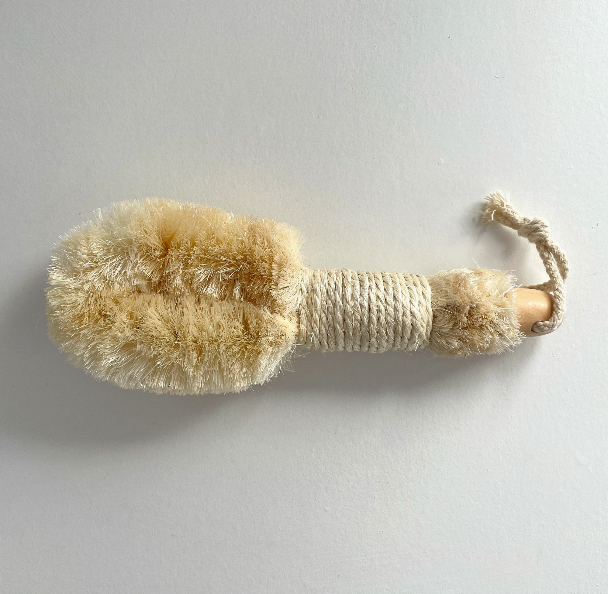 Natural Eco Sisal 9" Dry Body Brush with Wood Handle