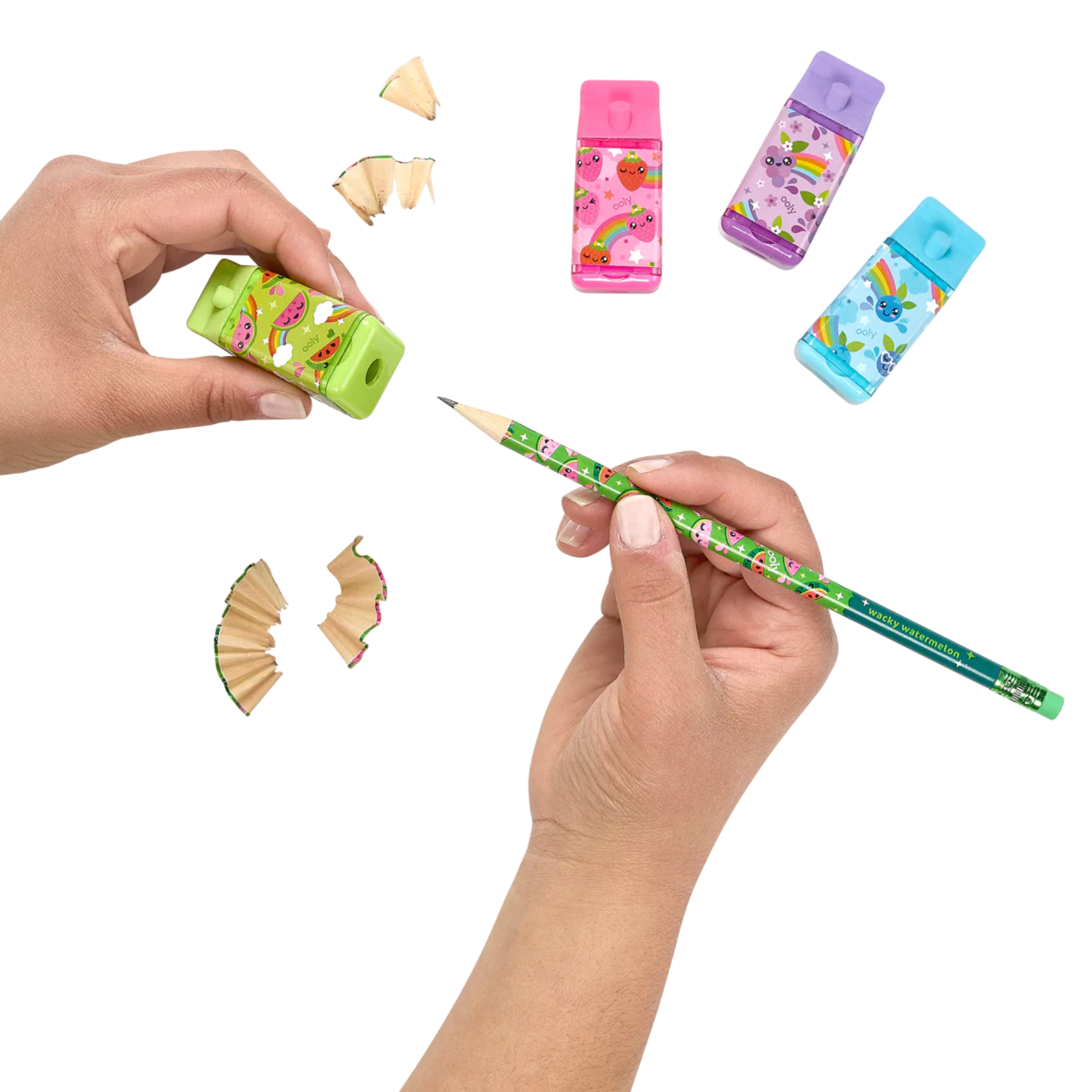 Lil’ Juicy Box Scented Erasers + Sharpeners