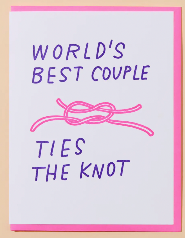 Ties the Knot Wedding Card